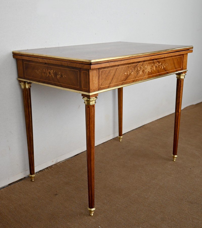 Table De Jeux En Palissandre, Style Louis XVI – Fin XIXe-photo-2