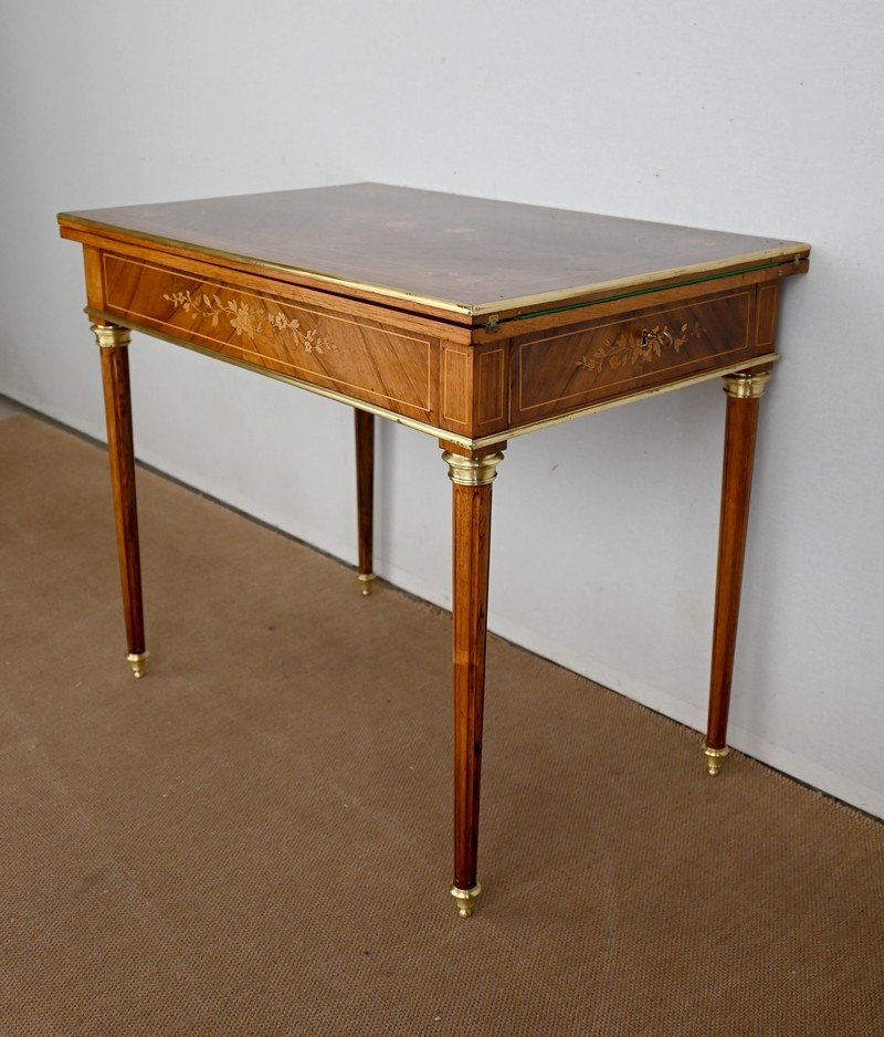 Table De Jeux En Palissandre, Style Louis XVI – Fin XIXe-photo-3