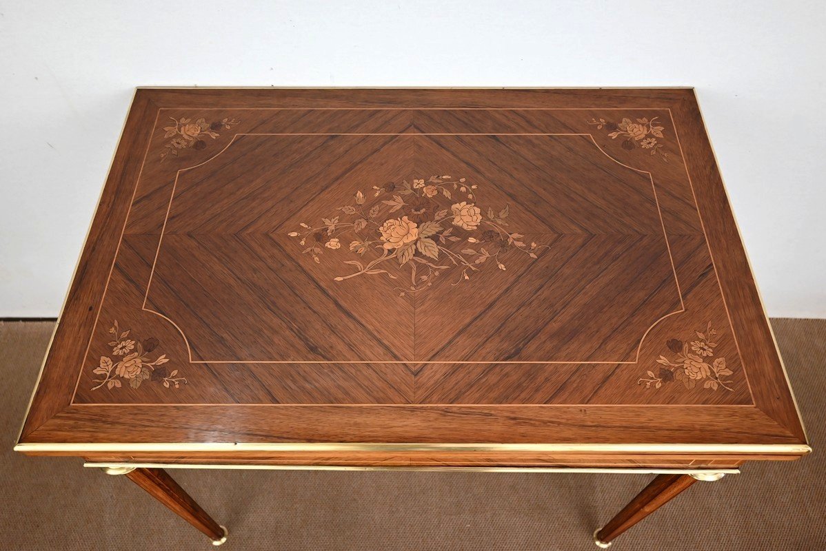 Table De Jeux En Palissandre, Style Louis XVI – Fin XIXe-photo-1