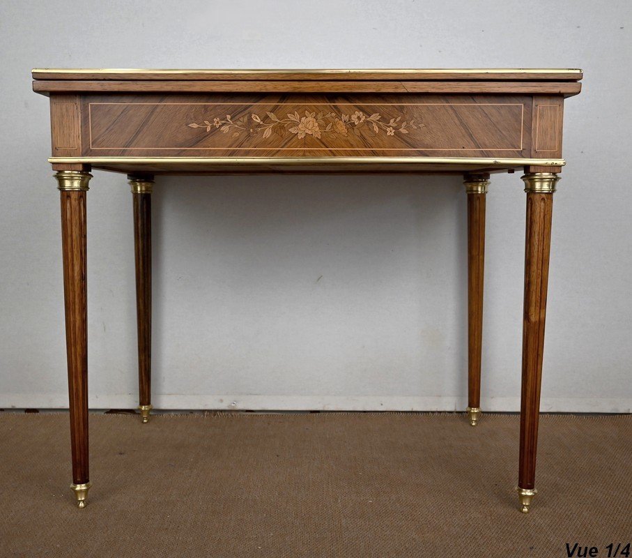 Table De Jeux En Palissandre, Style Louis XVI – Fin XIXe-photo-4