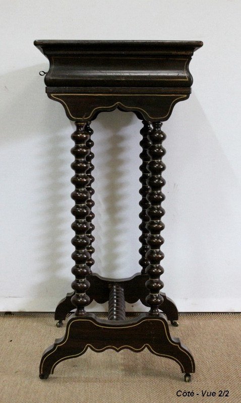 Small Work Table In Lacquered Wood, Napoleon III Period - Mid-19th Century-photo-6