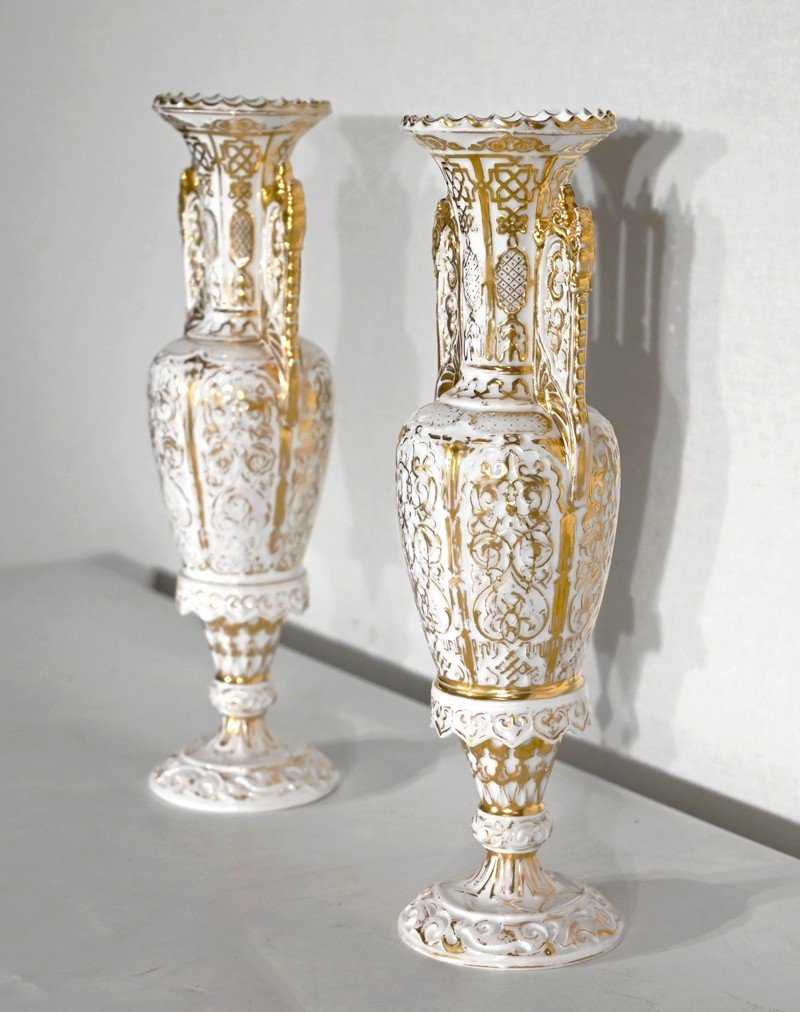 Pair Of Paris Porcelain Vases - Late Nineteenth-photo-3