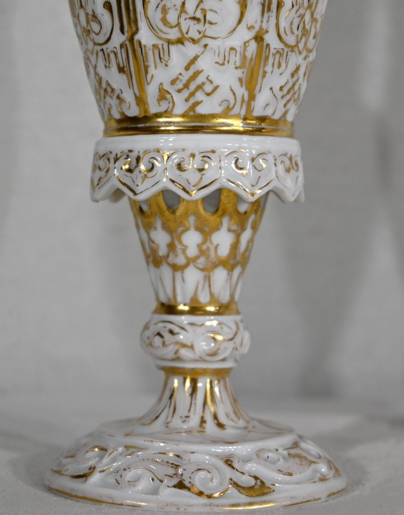 Pair Of Paris Porcelain Vases - Late Nineteenth-photo-3