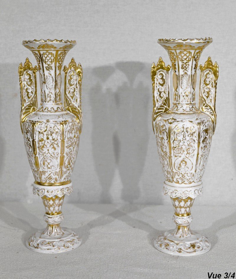 Pair Of Paris Porcelain Vases - Late Nineteenth-photo-5