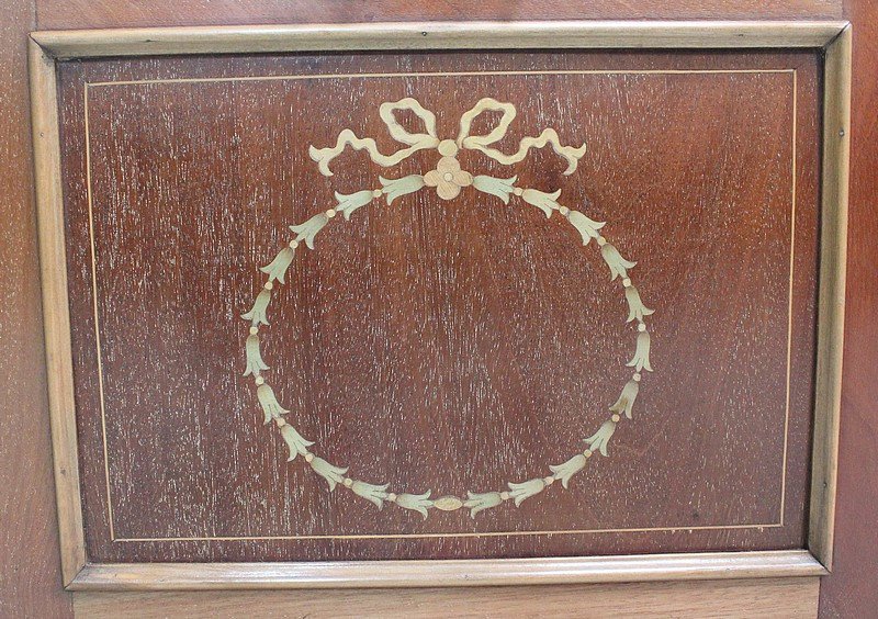 Magazine Rack - English Stool In Blond Mahogany - 1900/1920-photo-3