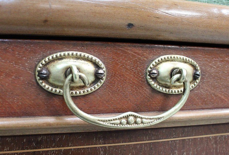 Magazine Rack - English Stool In Blond Mahogany - 1900/1920-photo-4