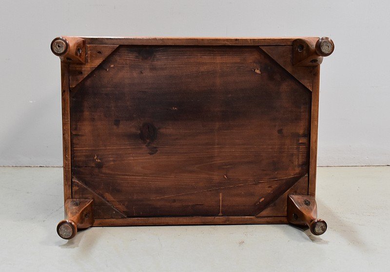 Magazine Rack - English Stool In Blond Mahogany - 1900/1920-photo-8