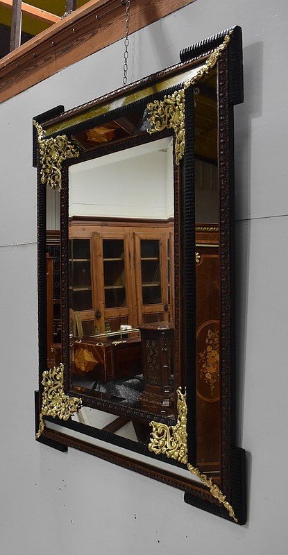 Large Rectangular Mirror, Louis XIV Style, Napoleon III Period - Nineteenth-photo-3