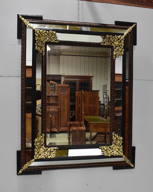 Large Rectangular Mirror, Louis XIV Style, Napoleon III Period - Nineteenth