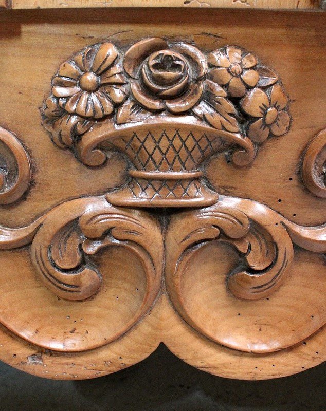 Regional Four-door Cabinet, In Blond Cherry, Louis XV Period - 1810/1820-photo-4