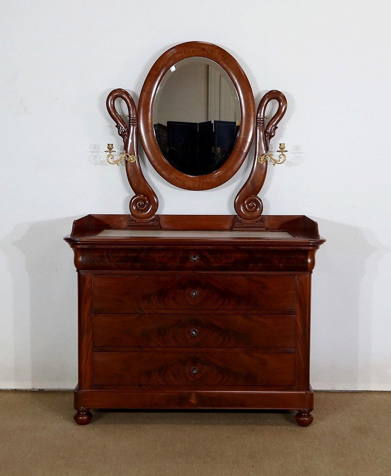 Petite Commode Psyché, époque Restauration – Début XIXe-photo-2