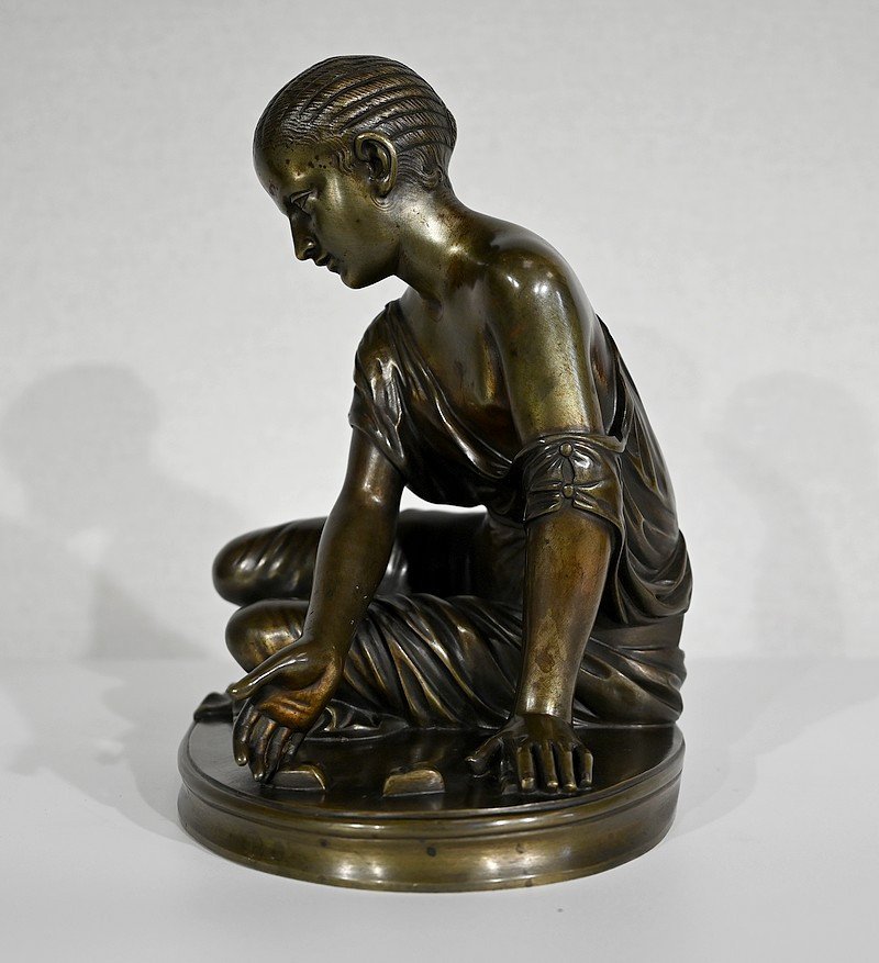 Bronze « La Joueuse D’osselets » D’après Statue Antique – XIXe-photo-3