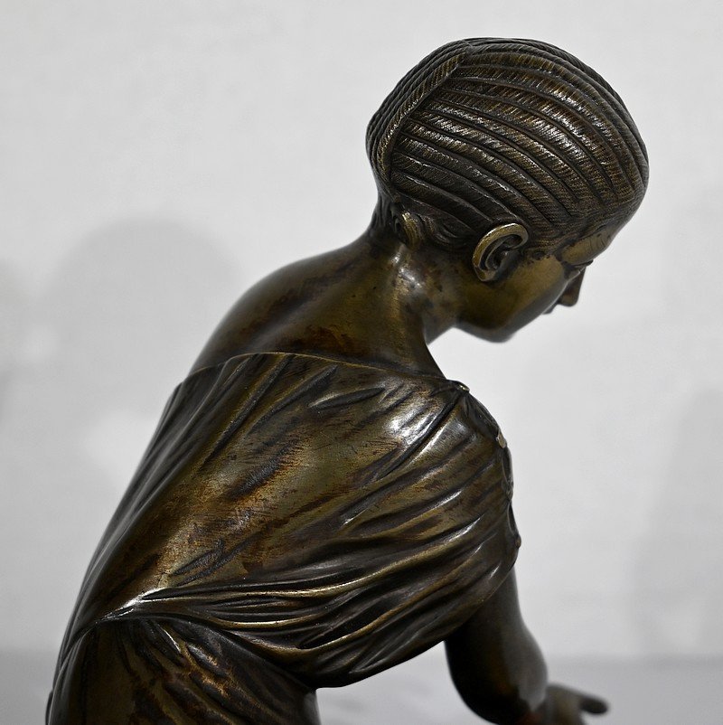 Bronze « La Joueuse D’osselets » D’après Statue Antique – XIXe-photo-6