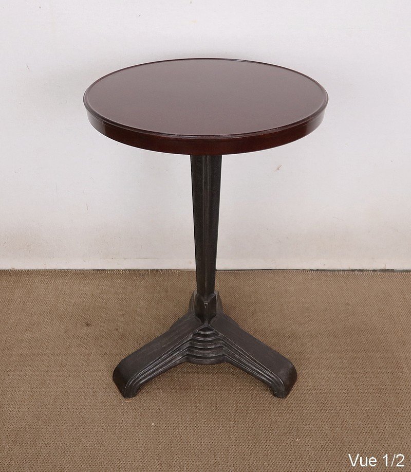 Pedestal Table In Bakelite And Cast Iron, Louis Vuitton Paris, Rex Editions, Art Deco - 1930-photo-1