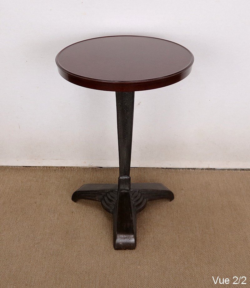 Pedestal Table In Bakelite And Cast Iron, Louis Vuitton Paris, Rex Editions, Art Deco - 1930-photo-2