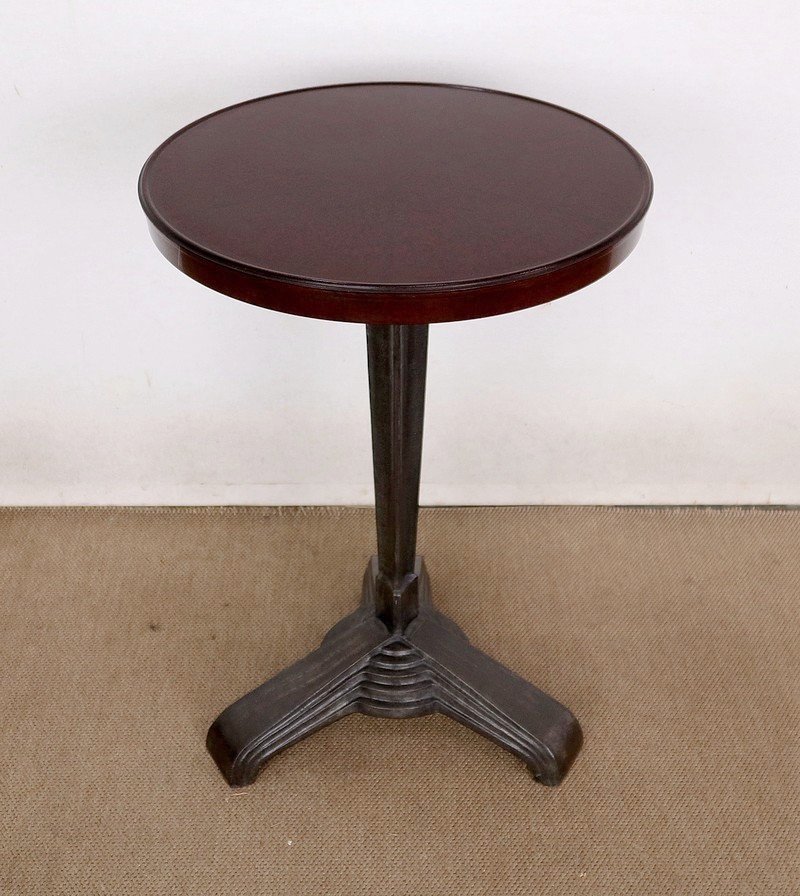 Pedestal Table In Bakelite And Cast Iron, Louis Vuitton Paris, Rex Editions, Art Deco - 1930