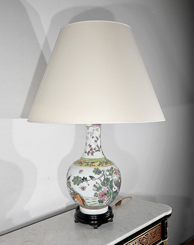 Importante Lampe En Porcelaine De Chine – 1960-photo-4