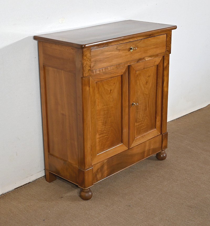Rare Small Buffet In Solid Walnut, Restoration Period - Early Nineteenth