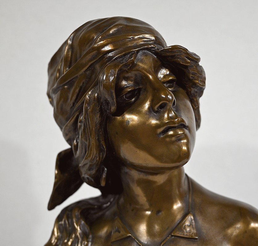 Important Bronze « Saïda » D’E. Villanis – Début XXe-photo-6