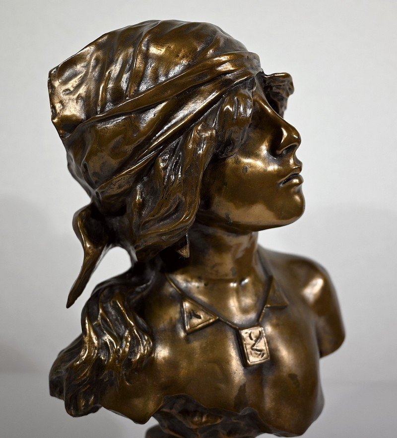 Important Bronze « Saïda » D’E. Villanis – Début XXe-photo-7