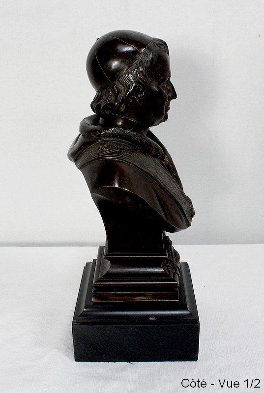  Buste En Bronze Du Pape Pie IX – 2ème Moitié Du XIXe -photo-8