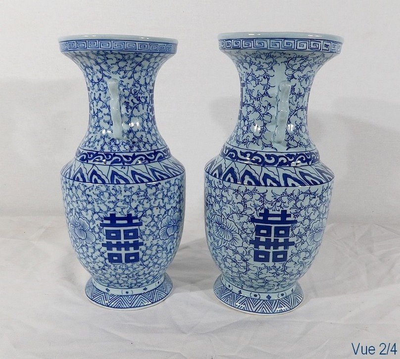 Pair Of Ceramic Vases, China - Late Nineteenth-photo-4
