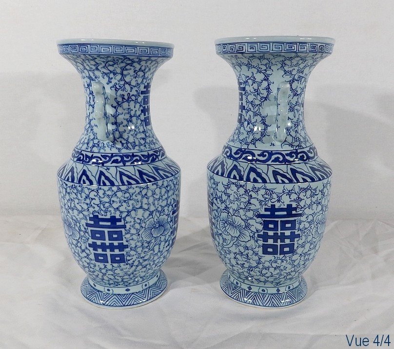 Pair Of Ceramic Vases, China - Late Nineteenth-photo-2
