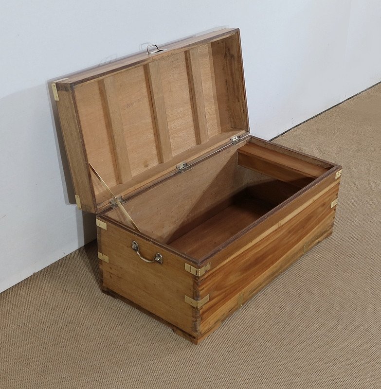 Travel Trunk In Camphor And Blond Mahogany - Late Nineteenth-photo-2