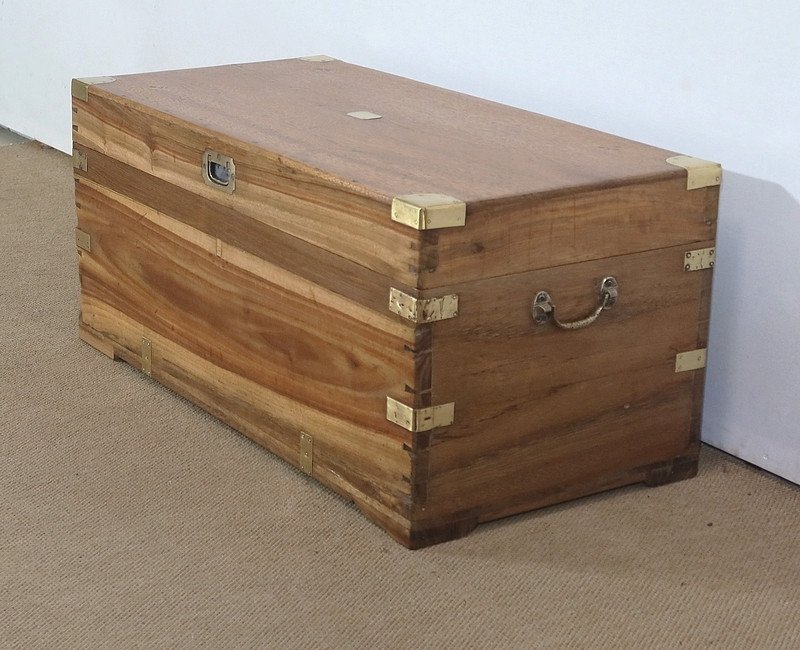 Travel Trunk In Camphor And Blond Mahogany - Late Nineteenth-photo-4