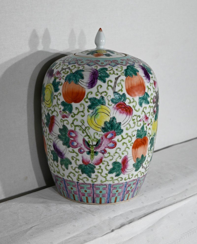 Important Vase à Couvercle En Porcelaine De Chine – Début XXe-photo-2