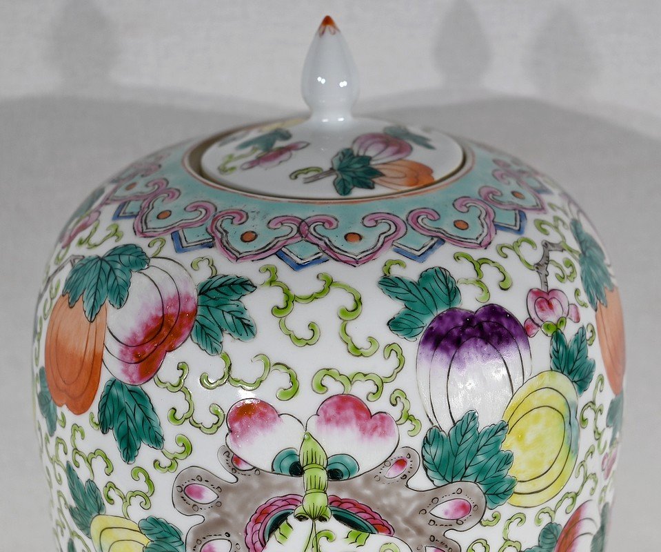 Important Vase à Couvercle En Porcelaine De Chine – Début XXe-photo-6