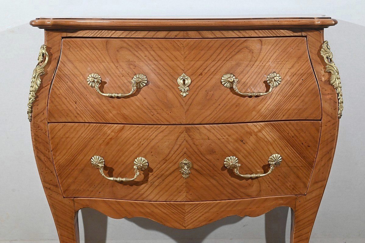 Petite Commode Sauteuse En Merisier, Style Louis XV – Début XXe-photo-4