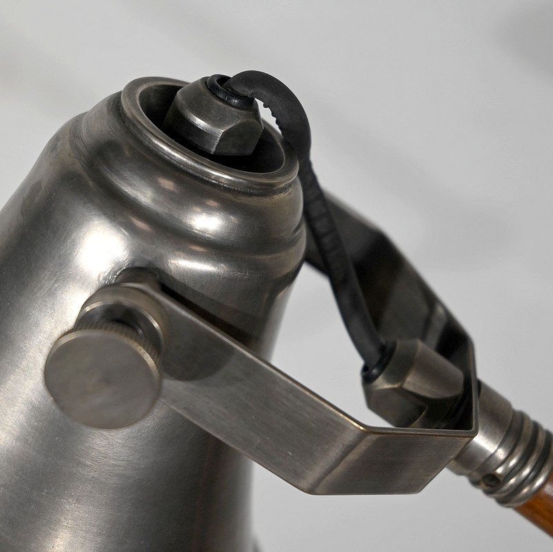 Articulated Arm Lamp In Metal And Wood - 1920-photo-8