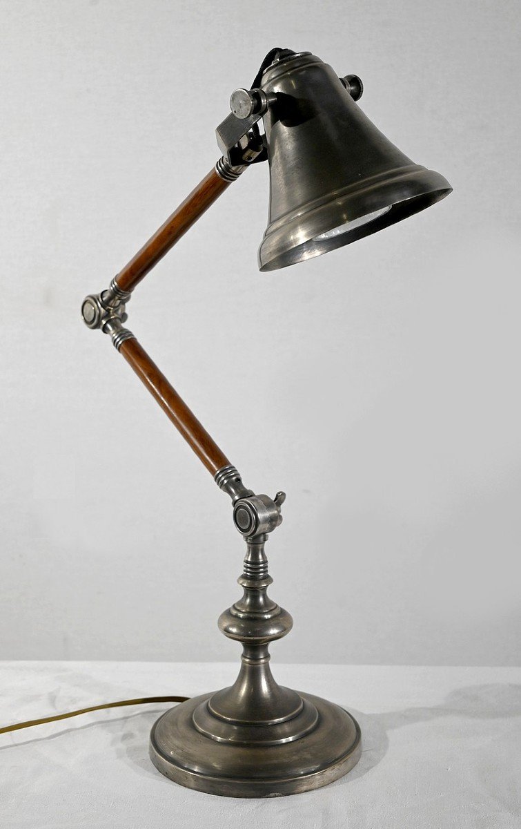 Articulated Arm Lamp In Metal And Wood - 1920
