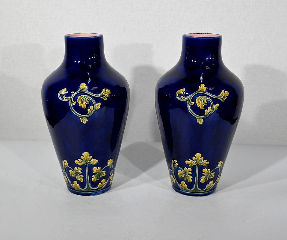 Pair Of Ceramic Vases, Art Nouveau - 1900