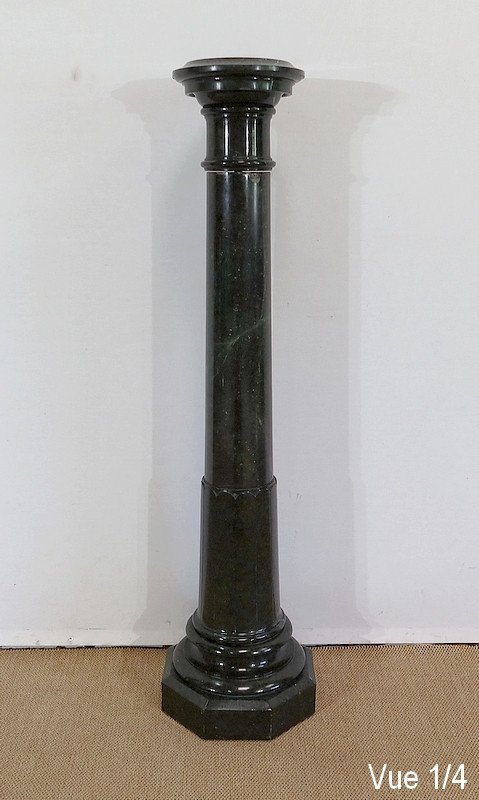 Column With Turntable In Sea Green Marble - 2nd Half Nineteenth-photo-5