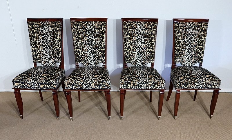 Suite Of 4 Chairs In Solid Beech - 1960-photo-2