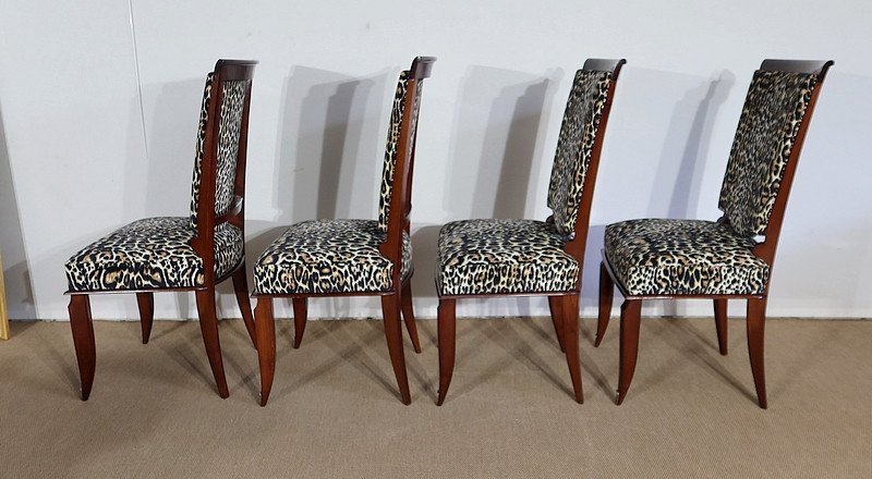 Suite Of 4 Chairs In Solid Beech - 1960-photo-1