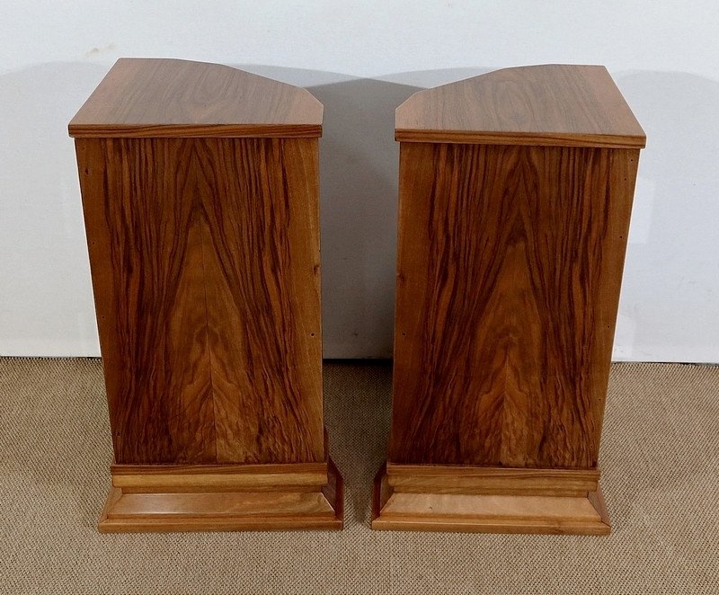 Pair Of Corner Nightstands In Walnut – 1940-photo-2