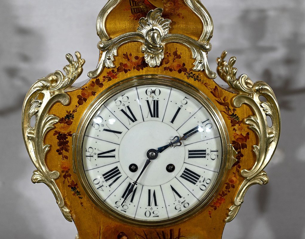 Important Gilt Bronze And Martin Varnish Fireplace Trim, Louis XV Style - Mid-19th Century-photo-2