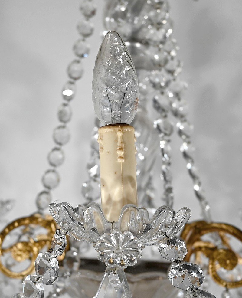 Lustre en Cristal et Bronze, Style Louis XV, époque Napoléon III – Milieu XIXe-photo-5