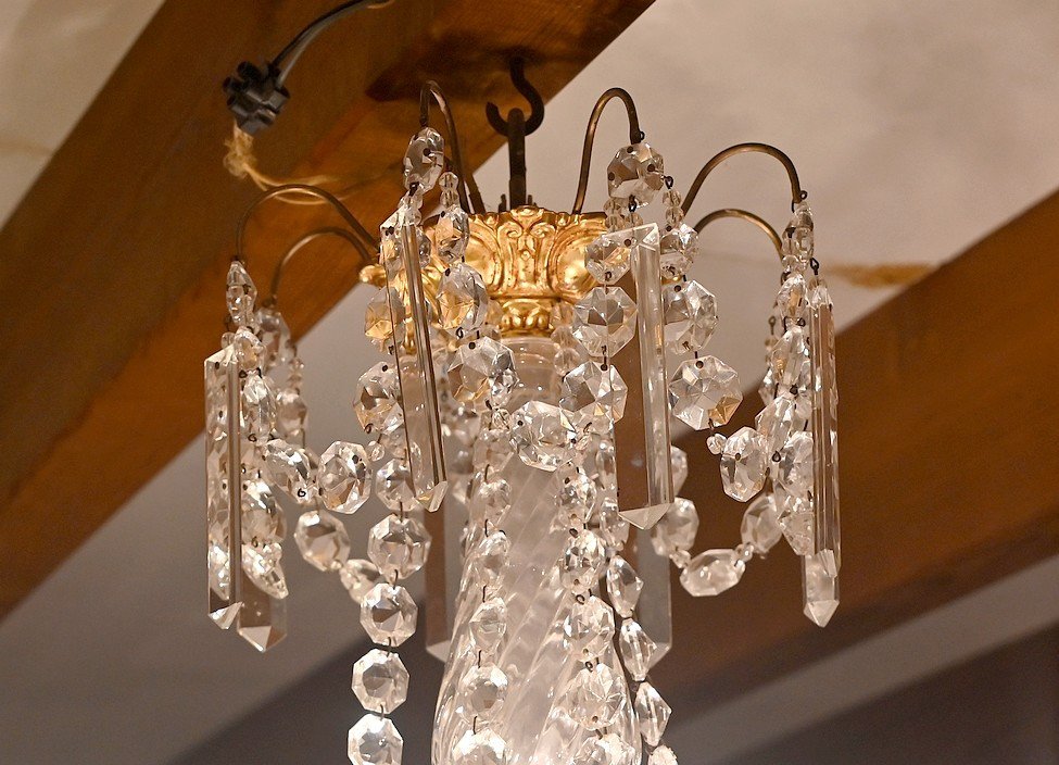 Lustre en Cristal et Bronze, Style Louis XV, époque Napoléon III – Milieu XIXe-photo-8