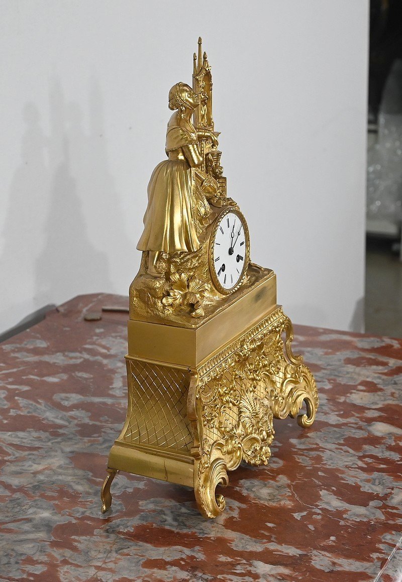 Pendule En Bronze Doré, époque Napoléon III – Milieu XIXe-photo-2