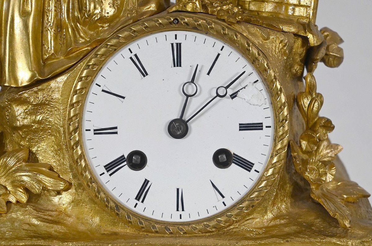 Pendulum In Gilt Bronze, Napoleon III Period - Mid-19th Century-photo-6