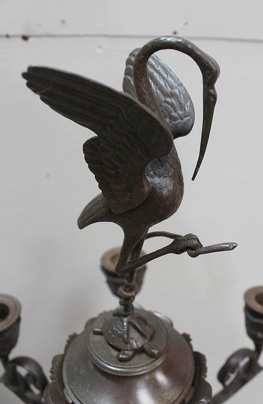 Candelabrum And Bronze By Lve Robert - Mid Nineteenth-photo-3