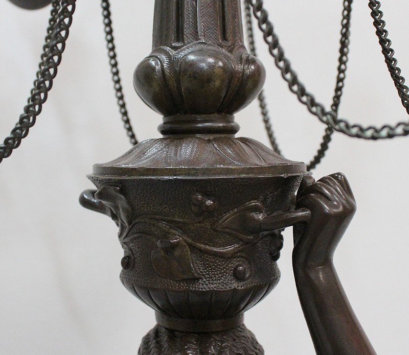 Candelabrum And Bronze By Lve Robert - Mid Nineteenth-photo-5