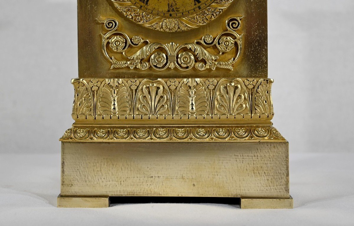 Clock In Gilt Bronze, Stamped A. Destape - Early Nineteenth-photo-4