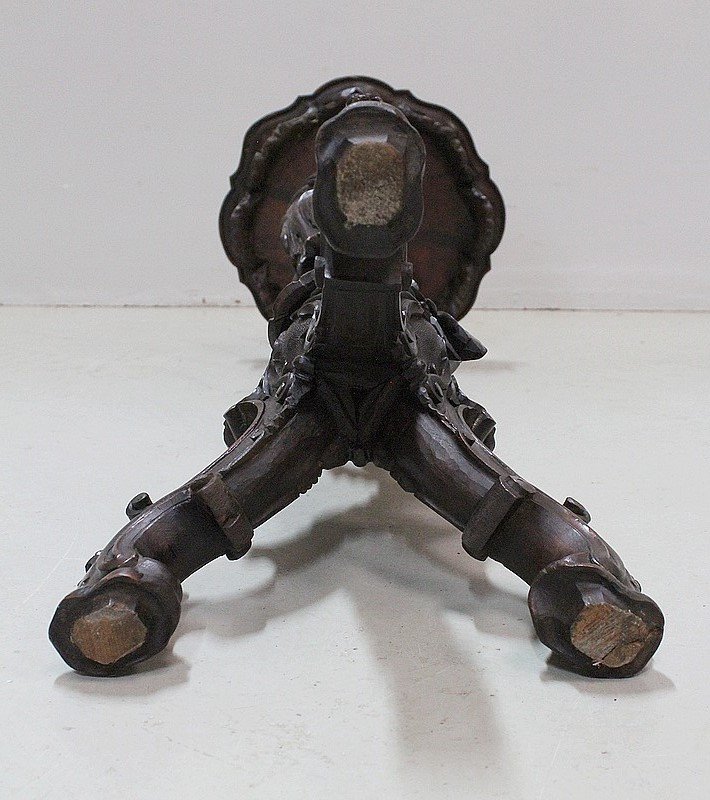 Sellette Putti En Bois Sculpté - Fin XIXe-photo-8