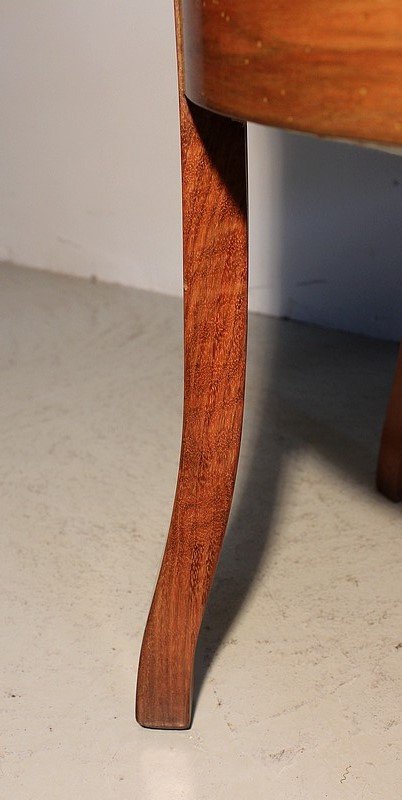 Fauteuil De Bureau Louis Philippe En Noyer Blond - 2ème Moitié Du XIXe-photo-7