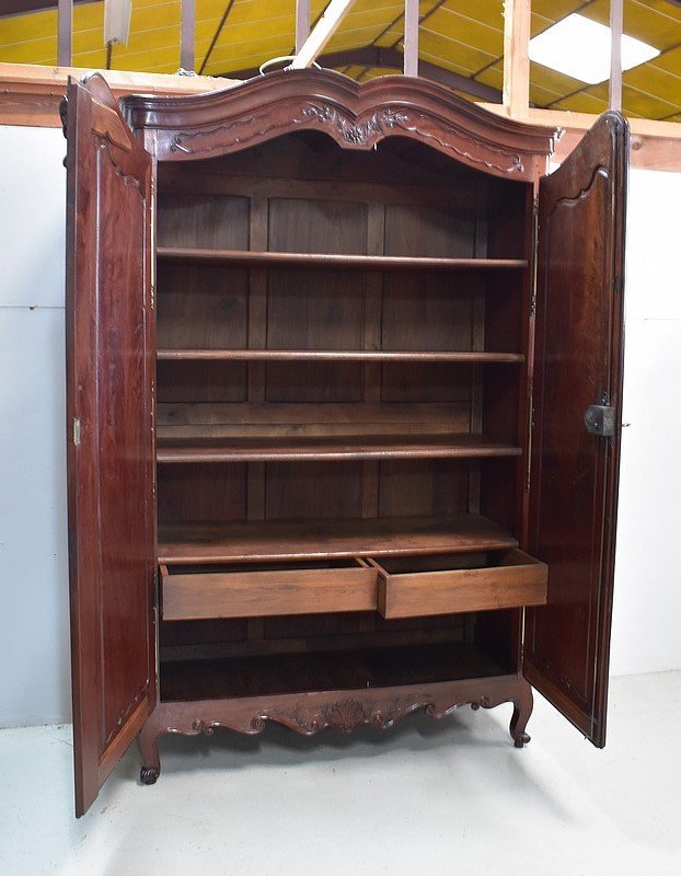 Exceptional Port Wardrobe, In Mahogany From Cuba, Nantes Region - 1776-photo-2